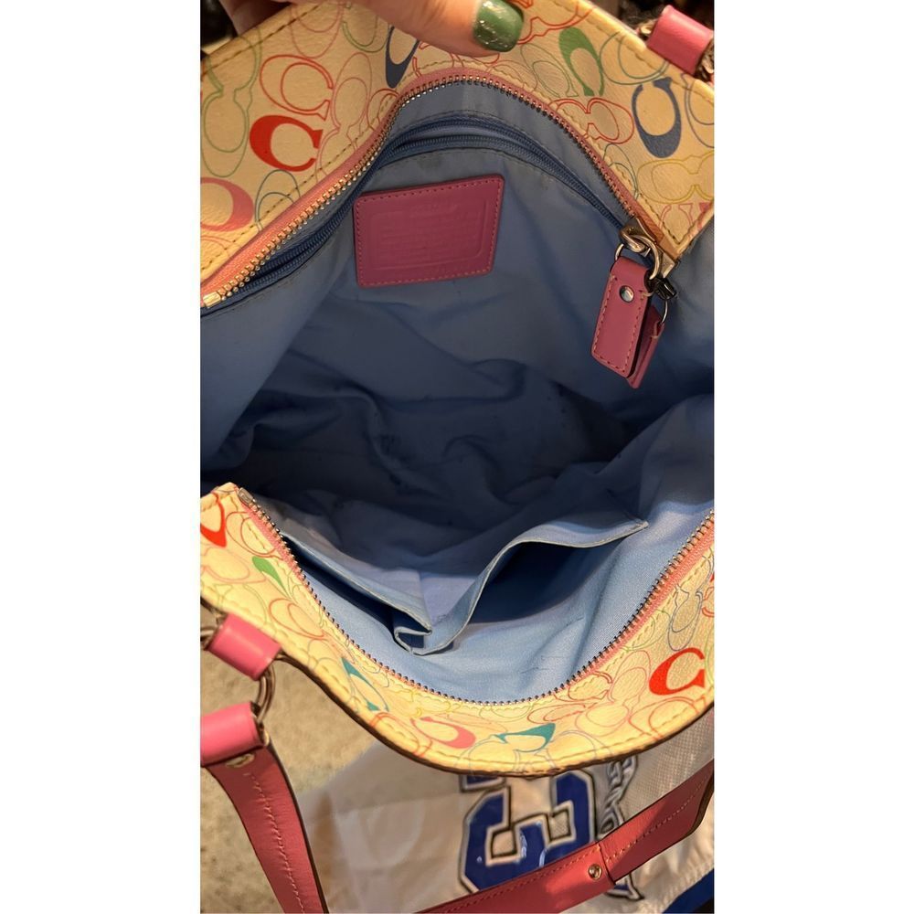 Coach Heritage Multicolor Signature Chelsea Tote Should Bag - Picture 12 of 14